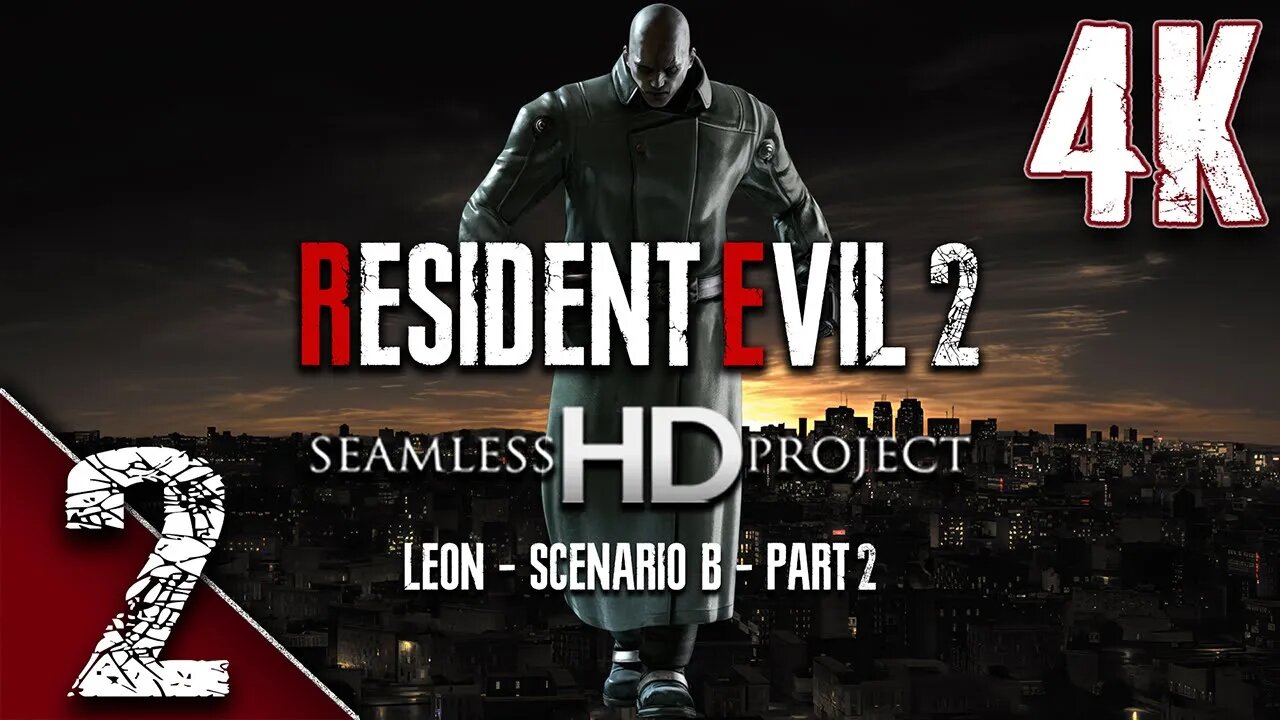 Resident Evil 2 - Seamless HD Project - Dolphin Emulator 4K 60fps - Leon Scenario B - PART 2