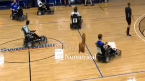 Rocket League but with wheelchairs: (power-ups) #shorts