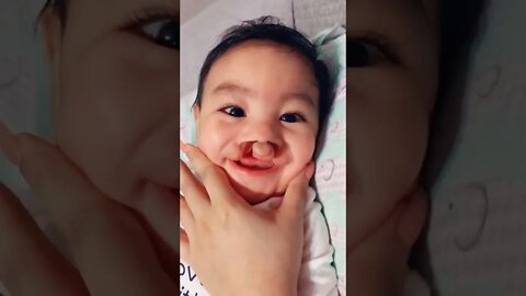 Cute adorable baby 🤩 funny baby playing, laughing, dancing, with mamma at home