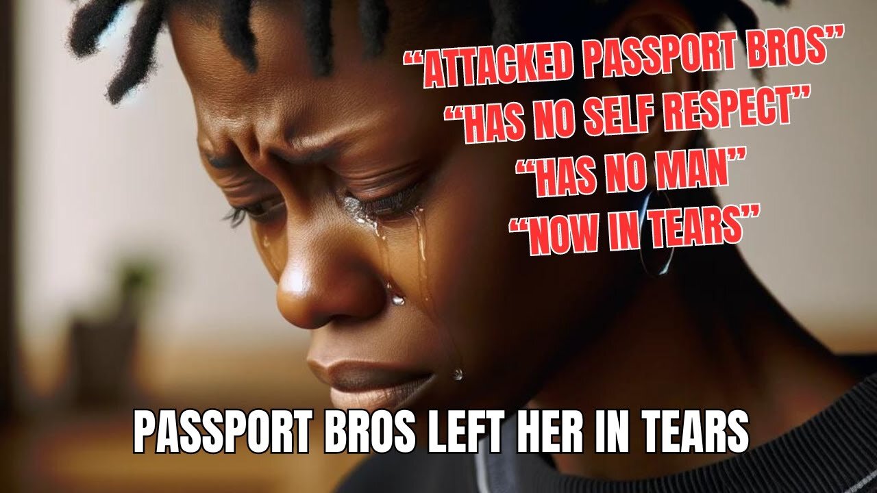 Black Woman who Attacked the Passport Bros Breaks Down into Tears