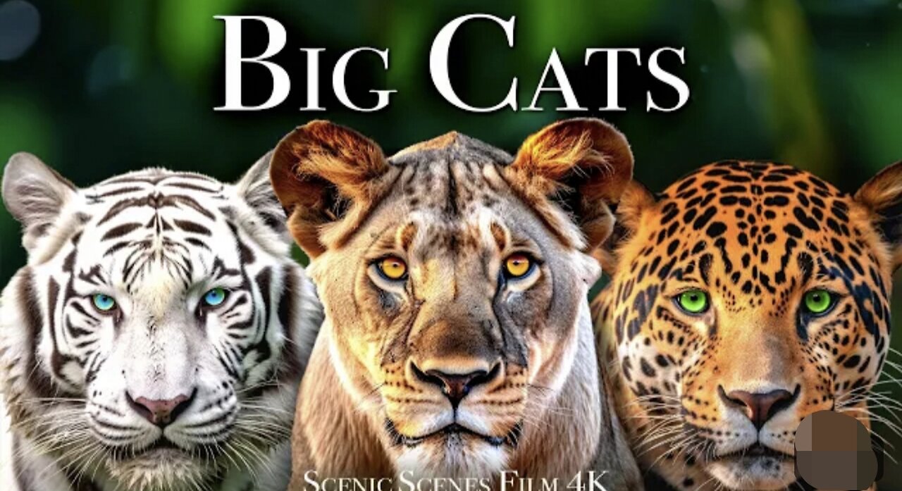 Big Cats 4K -Spectacular Scenes of Big Cats In Wild Nature | Scenic Relaxation Film