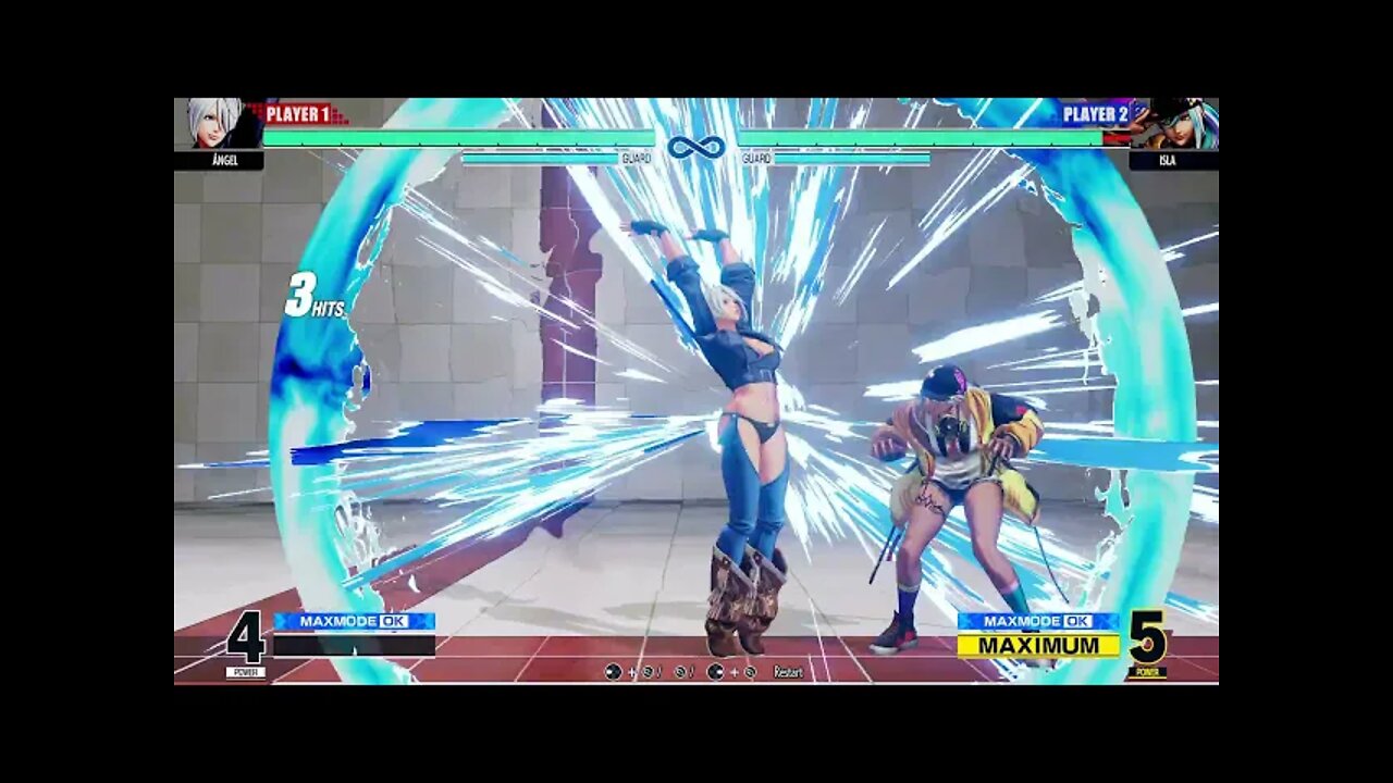 Noob plays The King Of Fighters XV Training mode Angel