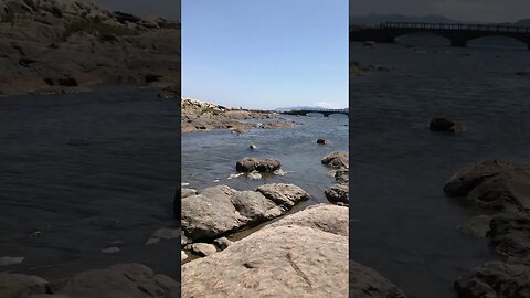 the blue sea breaking on the rocks with the ambient sound of nature (PART 4)#shorts