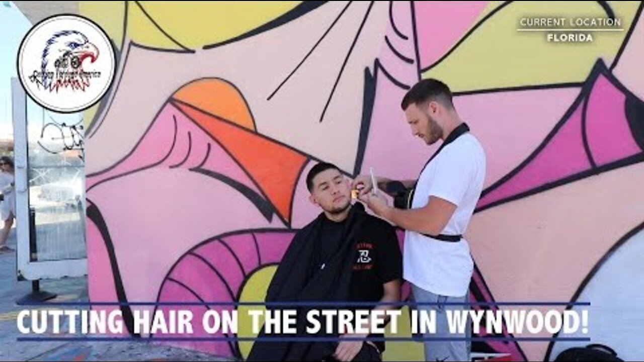 Cutting Hair On The Street In Wynwood! | #CuttingThroughAmerica