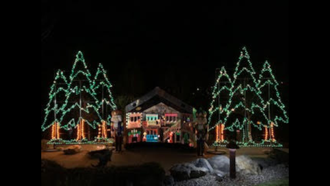 BONUS FAMILY FOOTAGE - LED Light Show in Grants Pass