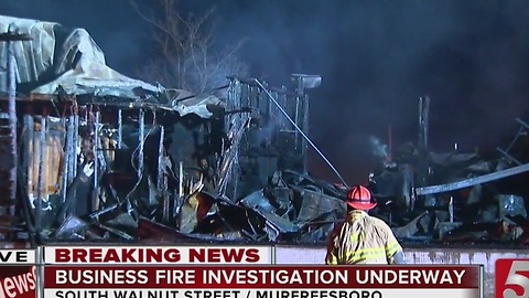 Fire Destroys Murfreesboro Business