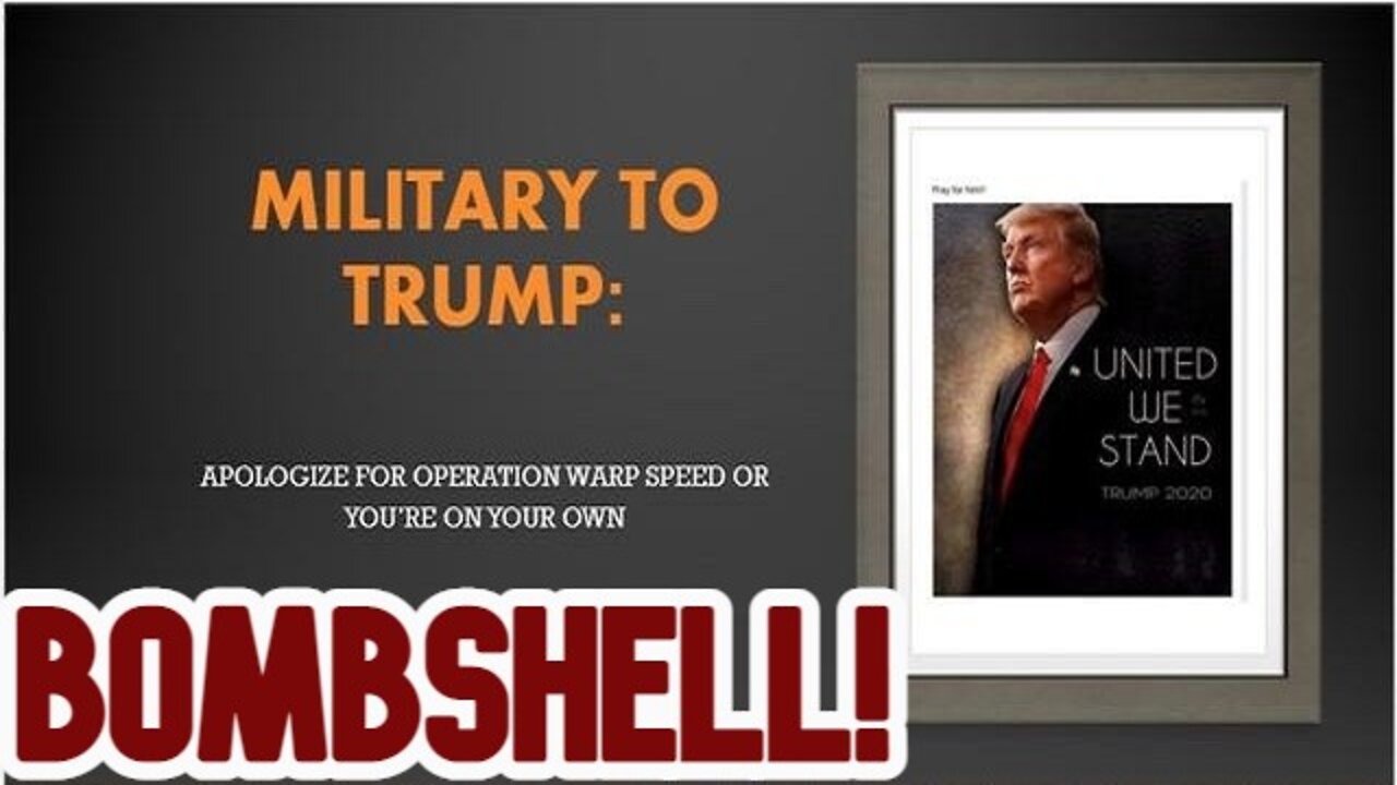 Military to Trump: Apologize for Operation Warp Speed or Else!