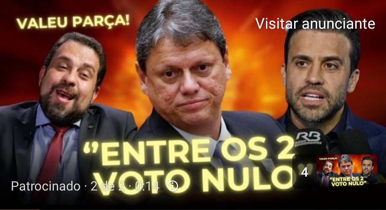 TARCÍSIO TRAI A DIREITA PREGANDO VOTO NULO NO 2º TURNO ENTRE MARÇAL E BOULOS