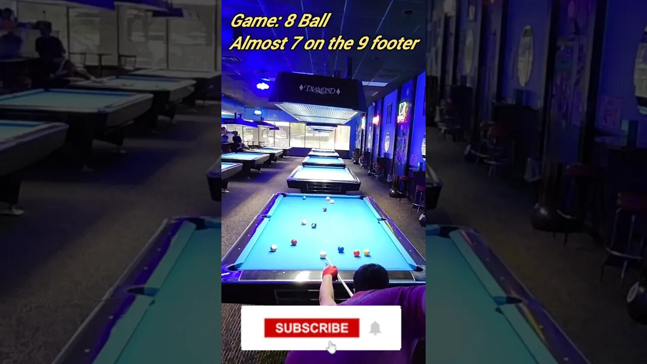 almost 7 on the 9 footer. #8ballpool #shorts