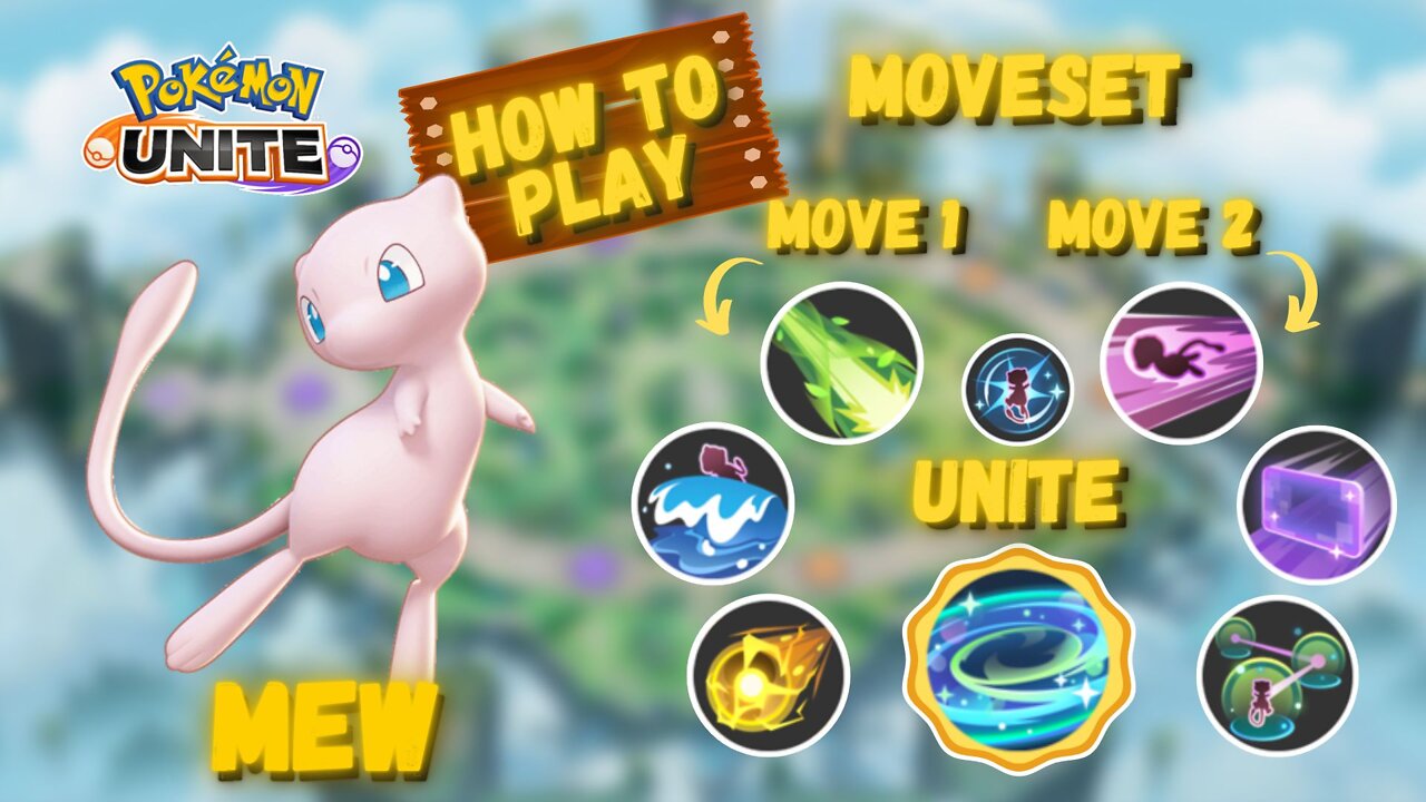 Como Jogar: MEW (todos golpes) - Pokémon Unite