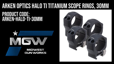 Arken Optics Halo Ti Titanium Scope Rings, 30MM - ARKEN-HALO-TI-30MM