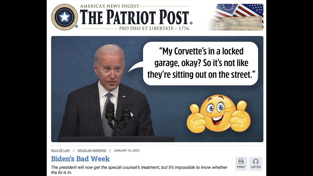 The Patriot Post Audio Edition Podcast for 1/13/23