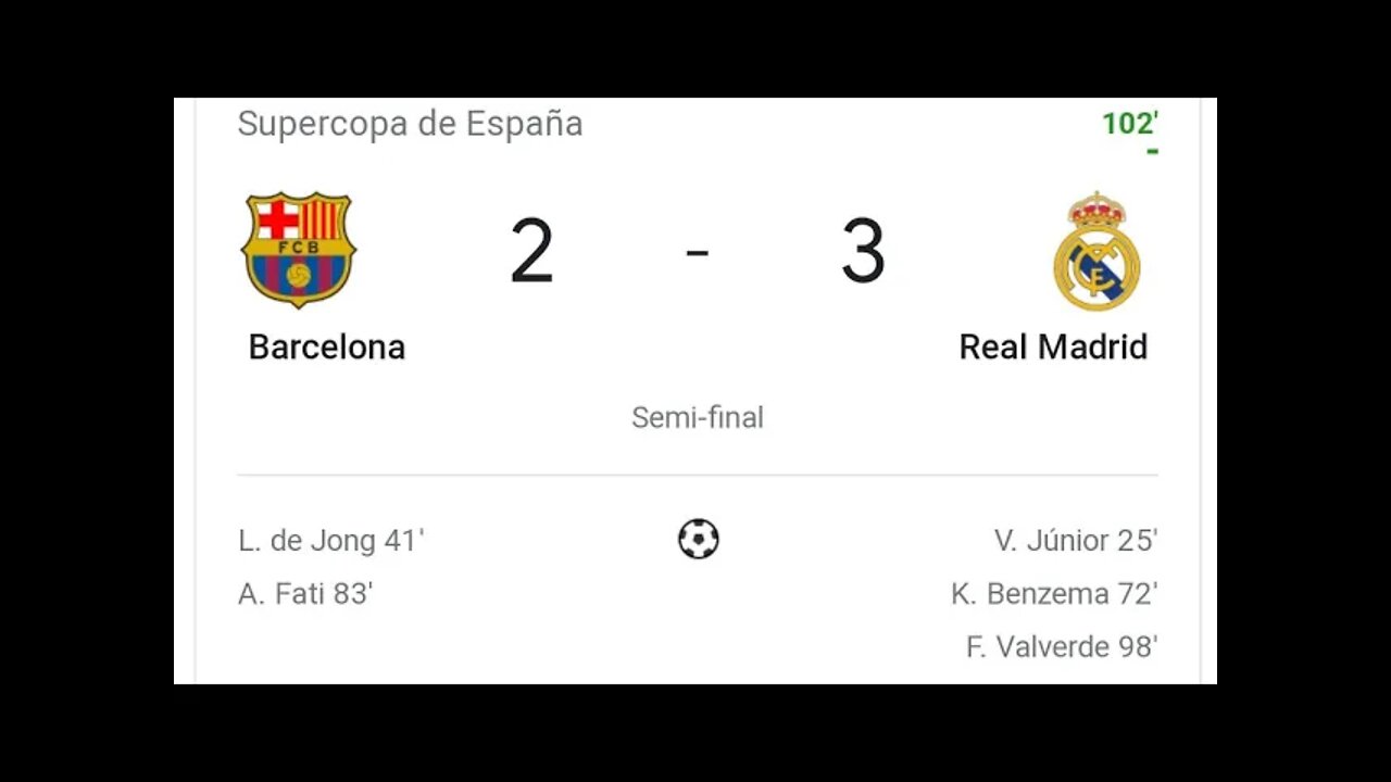 (Highlights) Barcelona FC vs Real Madrid Supercopa semi final