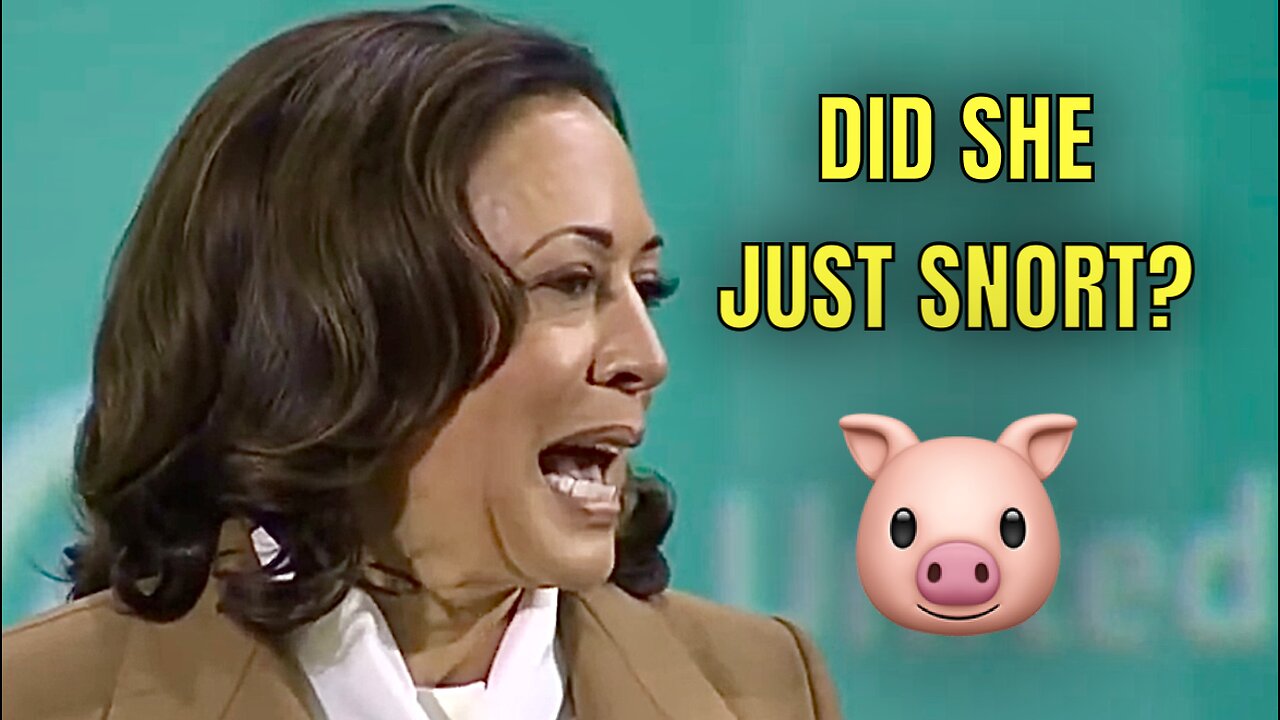 Did Kamala just SNORT like a PIG during today’s speech?