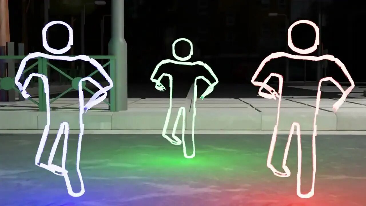 Neon Stick Man Dance ̶A̶N̶
