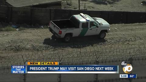 Sources: President Trump may visit San Diego next week