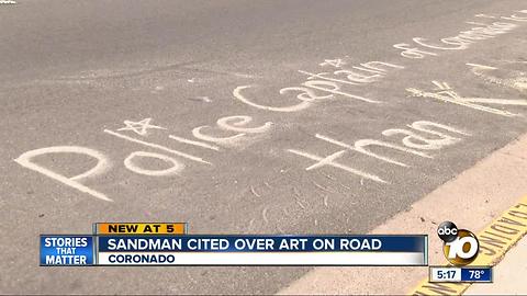 Coronado 'Sandman' cited over street art