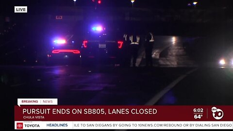 Orange County pursuit ends in Chula Vista