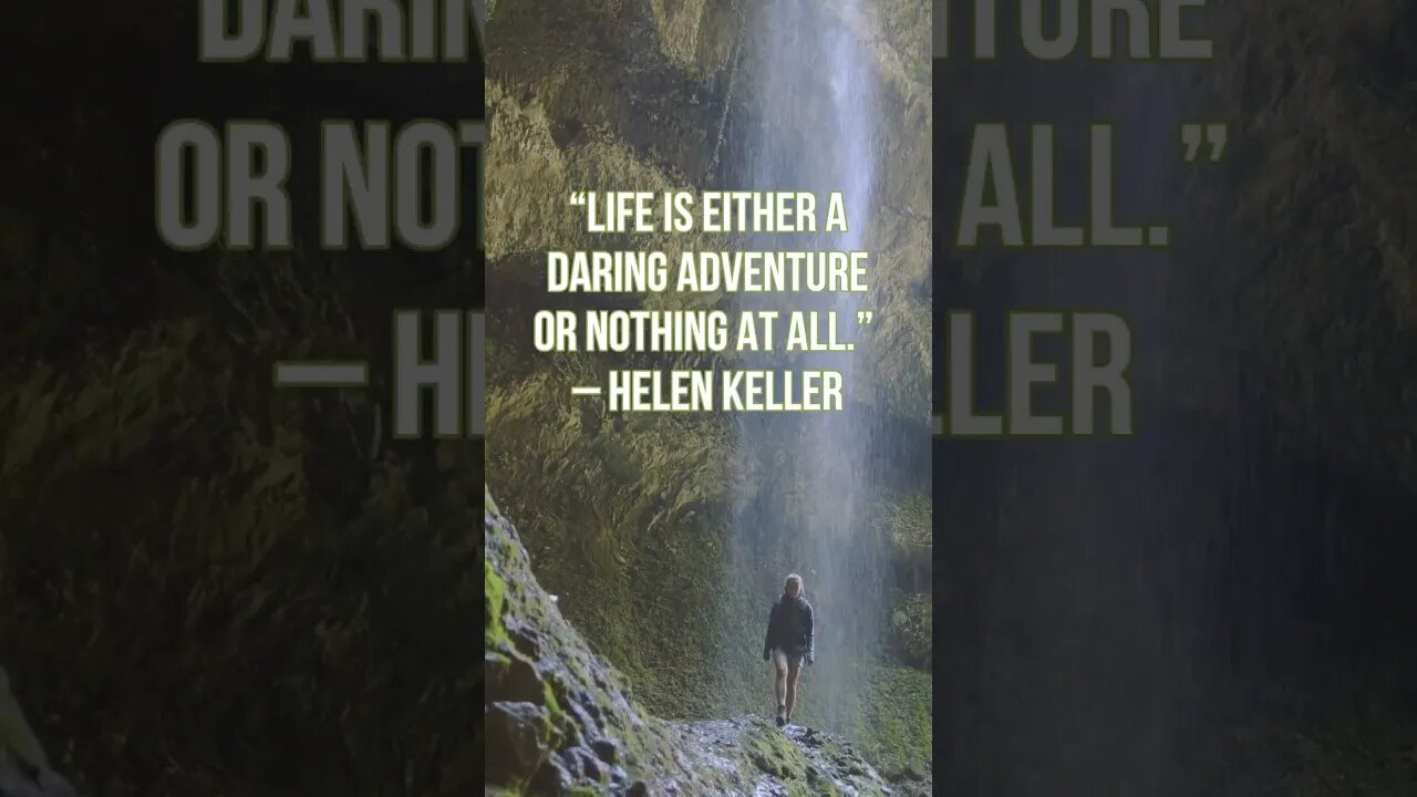 A Daring Adventure #helenkeller #quoteoftheday #quotes #inspiration #motivation