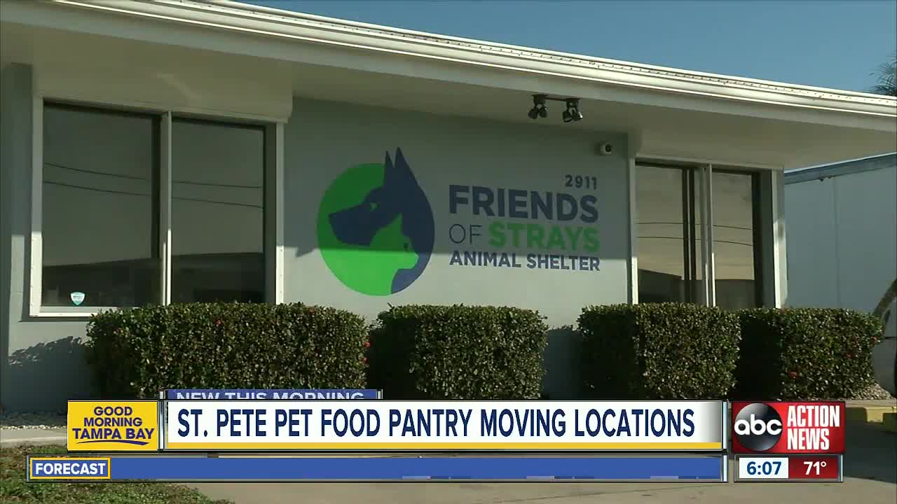 Friends of Strays pet food pantry moving locations in St. Petersburg