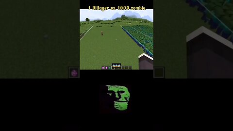 1 vilager vs 1000 zombie😱😱😱!!!!!#minecraft #viral #shorts