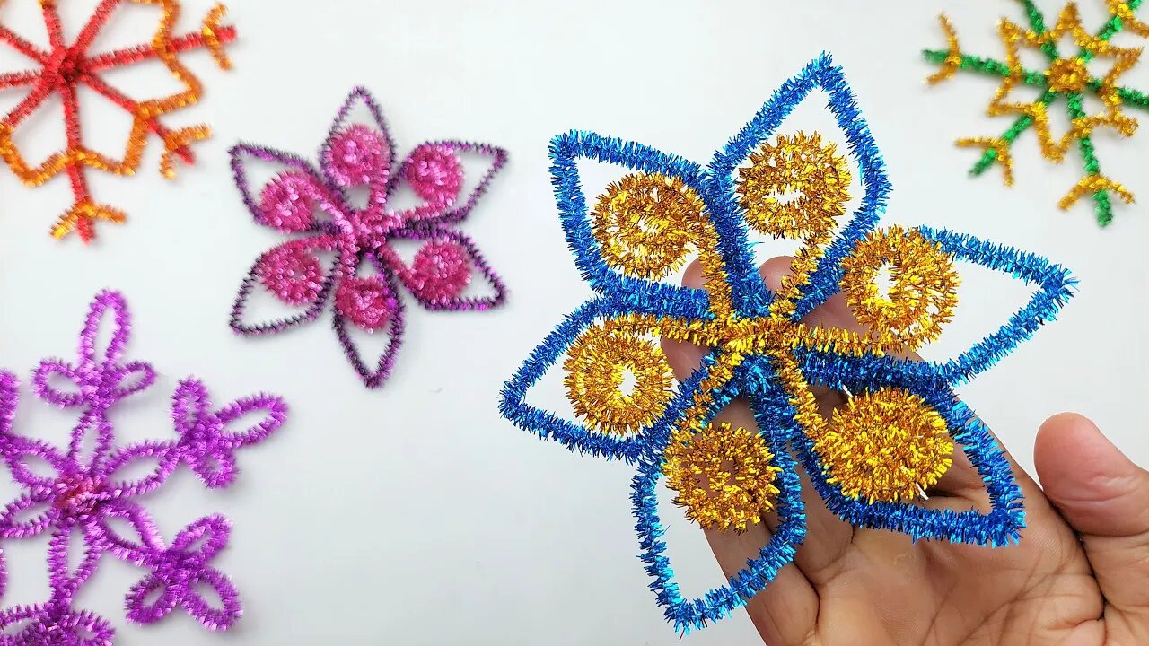 Chenille Wire Craft Ideas | Pipe Cleaner Crafts | Christmas Ornaments Making