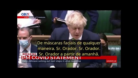 Boris Johnson - retira as restrições do Povo