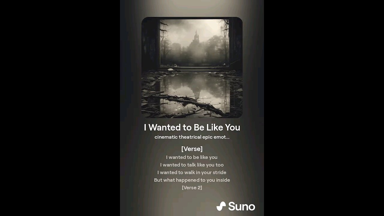 I wanted to be like you