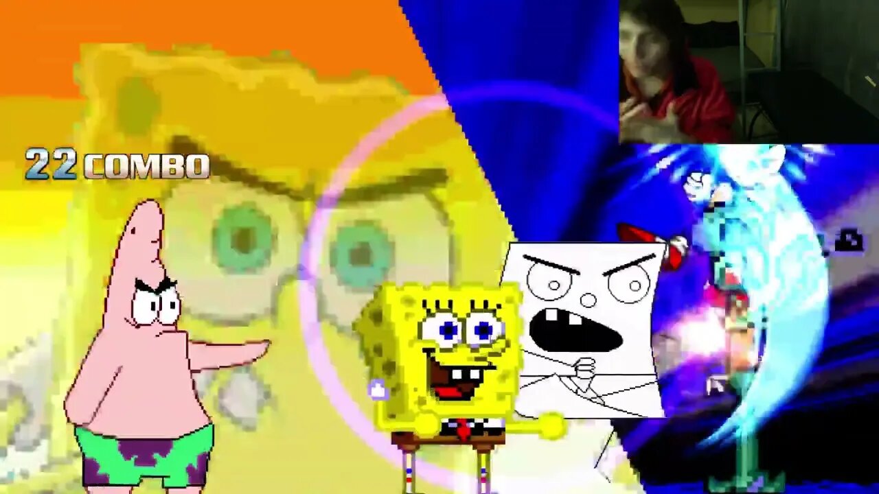 SpongeBob SquarePants Characters (SpongeBob, Squidward, And DoodleBob) VS Sonic In An Epic Battle