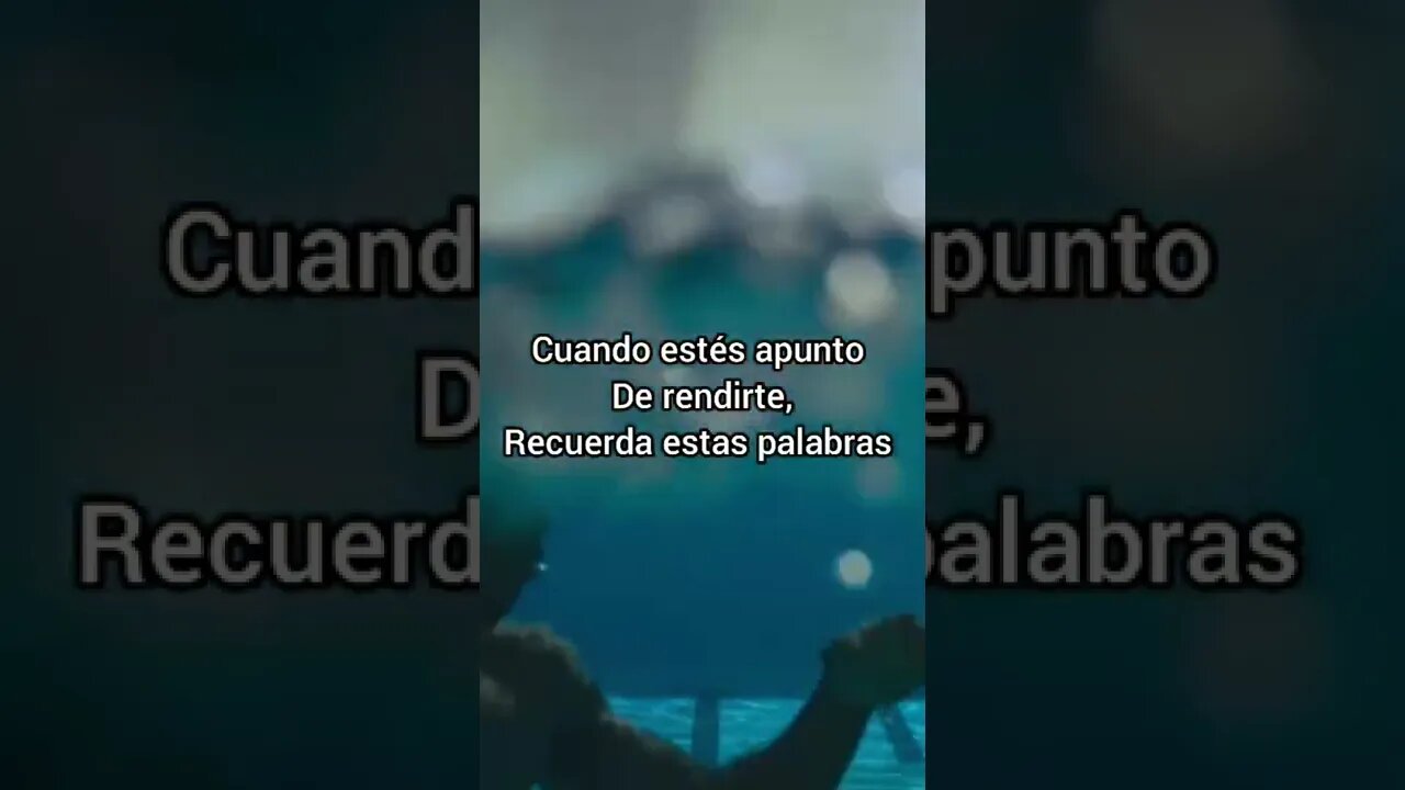"Cuando estés a punto de rendirte, recuerda esto..."