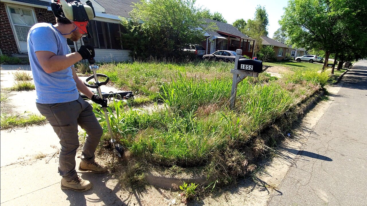 88 year old KEPT UP with neighbors yard til he COULDN'T DO IT ANYMORE