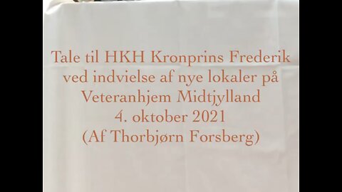 Tale til HKH Kronprins Frederik