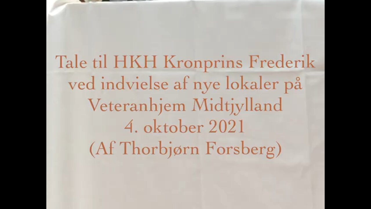 Tale til HKH Kronprins Frederik