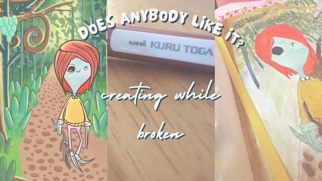 CHARACTER CREATING ART AND WATERCOLOR INTO DIGITAL 