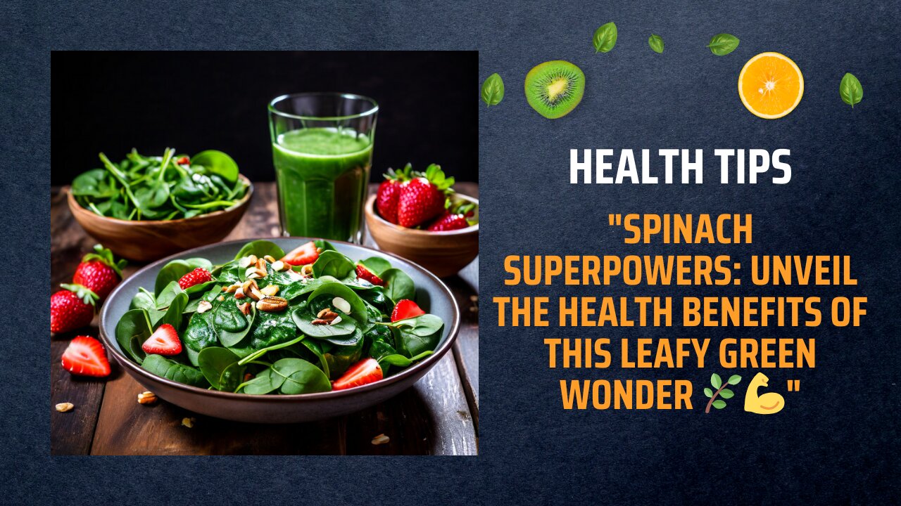 "Spinach Superpowers: Unveil the Health Benefits of This Leafy Green Wonder πΏπͺ"