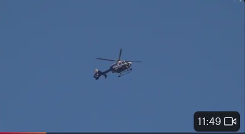 Polizei-Hubschrauber staatenlos.info-Kundgebung Kanzleramt 21.09.2024