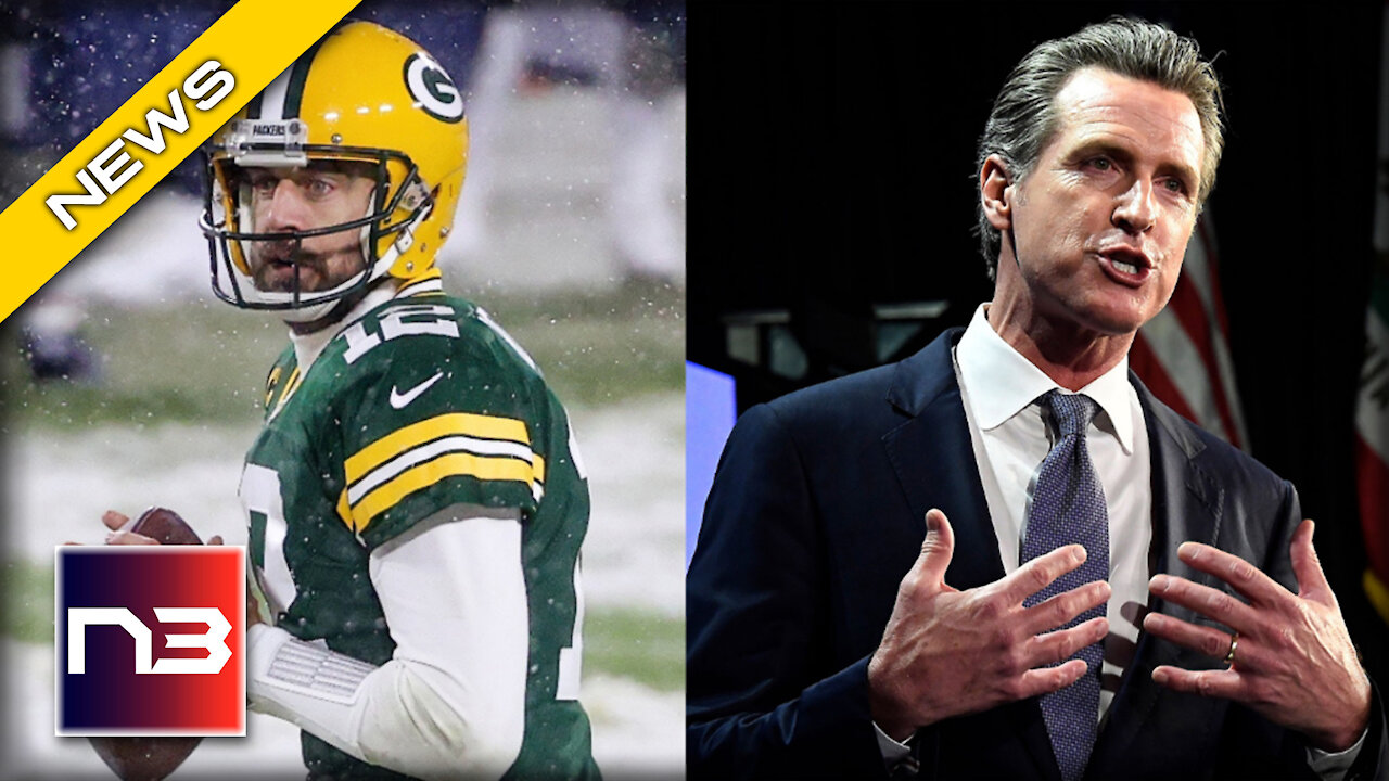 NFL QB Aaron Rodgers Takes ANOTHER Shot at CA Gov Gavin Newsom