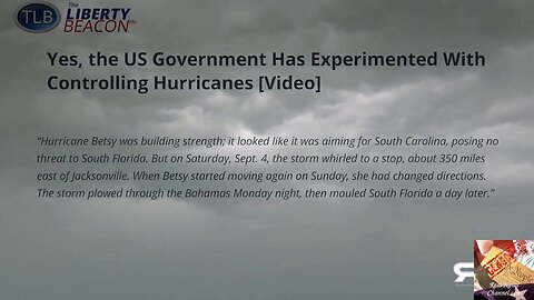 Can Weather Be Weponized? Ask The Recent Huricane Victoms!