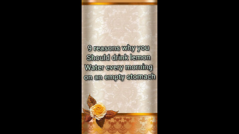 9reasons why you should drink lemon water every morning on an empty stomach