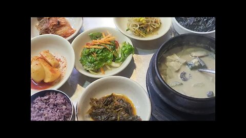 #Korea #wellbeing #food #cook Korean style Black rice with Field mushroom sesami soup