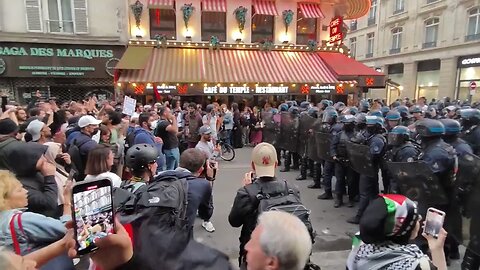 French police crack down on pro-Hamas demonstration.
