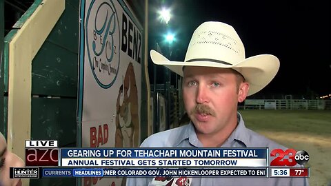 Junior bull riding rodeo at Tehachapi Mountain Festival
