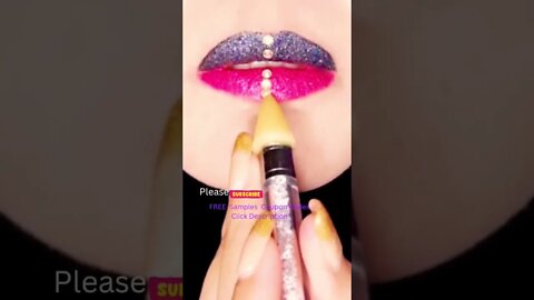 Lip Glitter Beauty Art Design #shorts #trending #viral #shortvideo #lipswatches