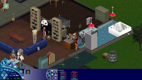 Sims 1 House Party: Gabby the Mime Fail