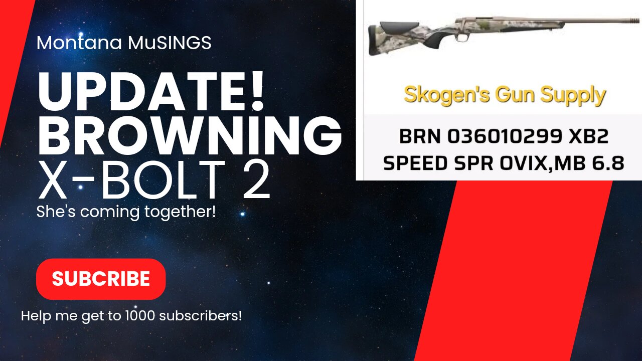 My Browning X-Bolt 2 in 6.8 Western is coming together!