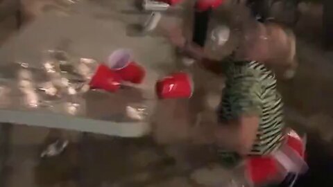 Not Sure What This Drunk Dude Was Trying To Achieve But His Dentist Isn't Complaining