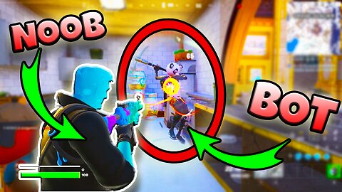 NOOB Kills Loads Of BOTS in Fortnite!!