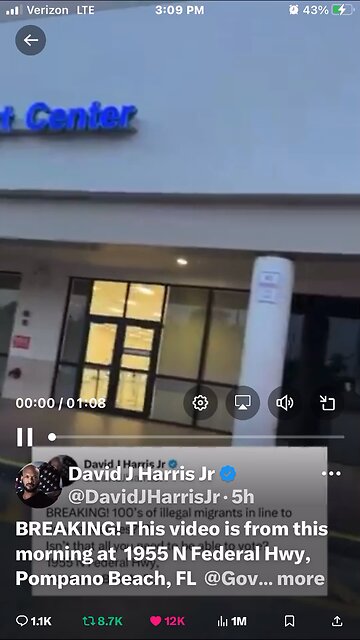 BREAKING! This video is from this morning at 1955 N Federal Hwy, Pompano Beach, FL