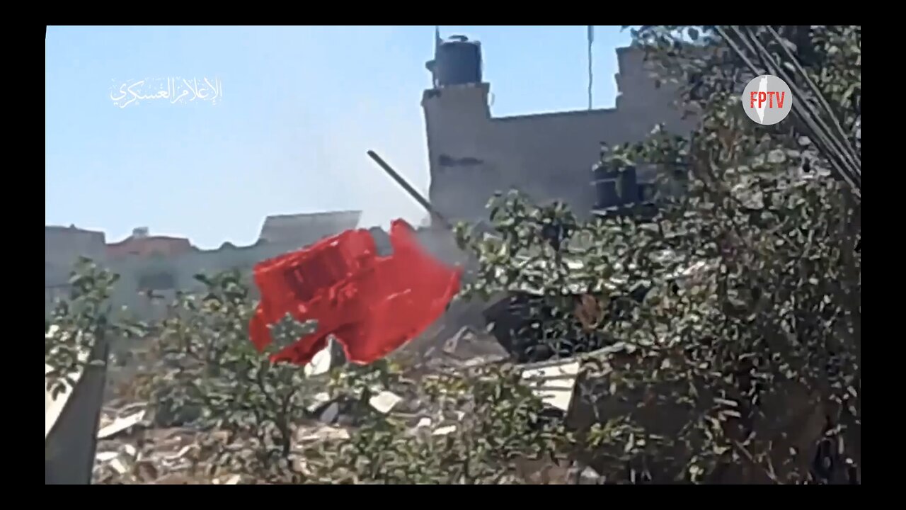 (EN Translated) al-Qassam Brigades (Ha-mas) targeting Zionist tanks in Rafah, July 14, 2024.