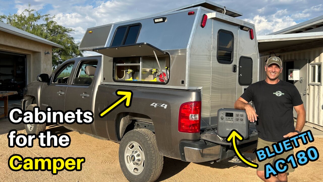 Cabinets for the DIY Truck Camper - BLUETTI AC180 ( PART 5 )